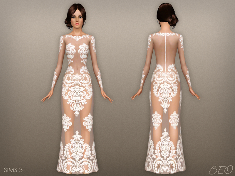 Dress - Anveay for The Sims 3 by BEO